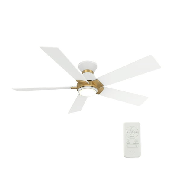 Smaair 52" 5-Blade 10 Speed Reversible DC Motor Smart Indoor Ceiling Fan with Dim LED Lights and Remote