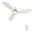 thumbnail image 1 of Smaair 52" Flush Mount Low Profile DC Ceiling Fan with Dimmable Light Kit Remote Control, 1 of 9