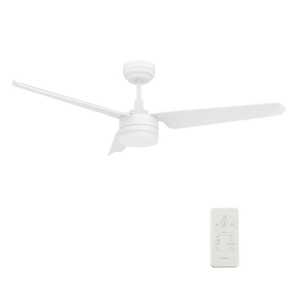 Smaair 52" White Ceiling Fan with LED Light Kit & Remote Control for Smart Home