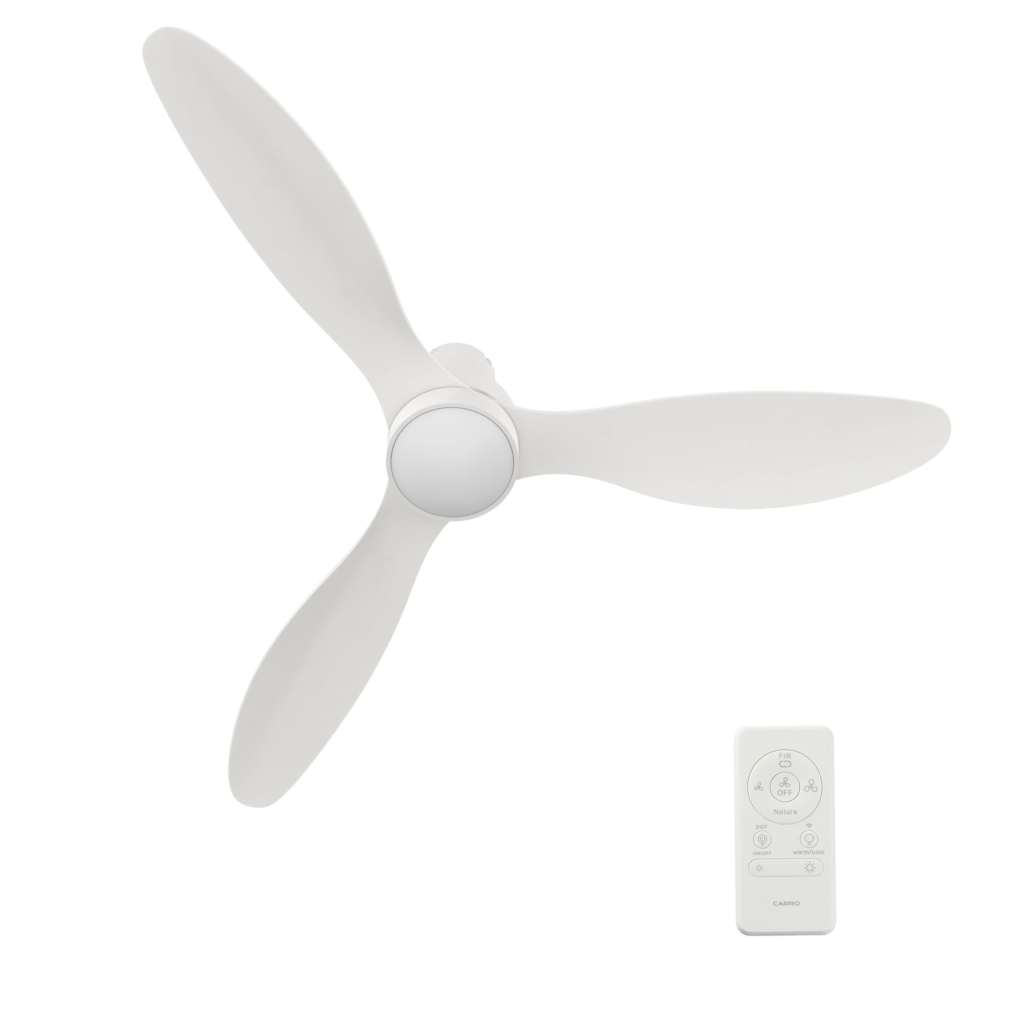 SMAAIR 52\" Smart Ceiling Fan With Light - App, Voice & Remote Control, Low Profile Flush Mount, Dimmable LED