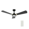 thumbnail image 1 of Smaair 56" 3 Blades Black Smart Ceiling Fan with Remote, Light Kit Included, 1 of 7