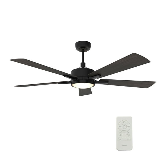 Smaair Downrod Indoor Ceiling Fan with Dimmable LED Control by Wifi APP