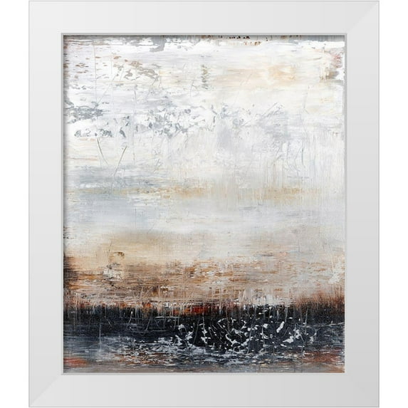 Smach, Radek 12x14 White Modern Wood Framed Museum Art Print Titled - Winter Field No. 2
