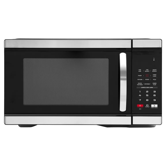 Smad 1.1 Cu ft Microwave Oven 1000W Output LED Display Kitchen Timer 8 Auto Cook