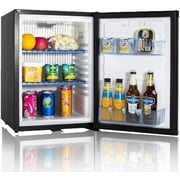Smad 1.4 Cu ft Compact Mini Fridge Quiet Absorption Refrigerator with Lock 110V/12V Single Door