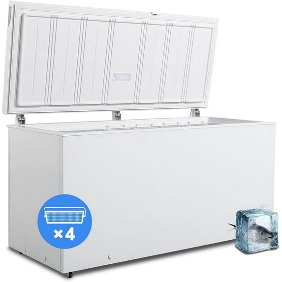 Smad 18 Cu ft Chest Freezer Deep Freezer Adjustable Thermostat Control Wire Basket