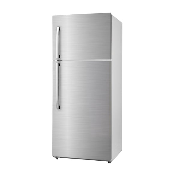 Smad 18 Cu ft Refrigerator Top Freezer Thermostat Control Apartment Size Stainless Steel