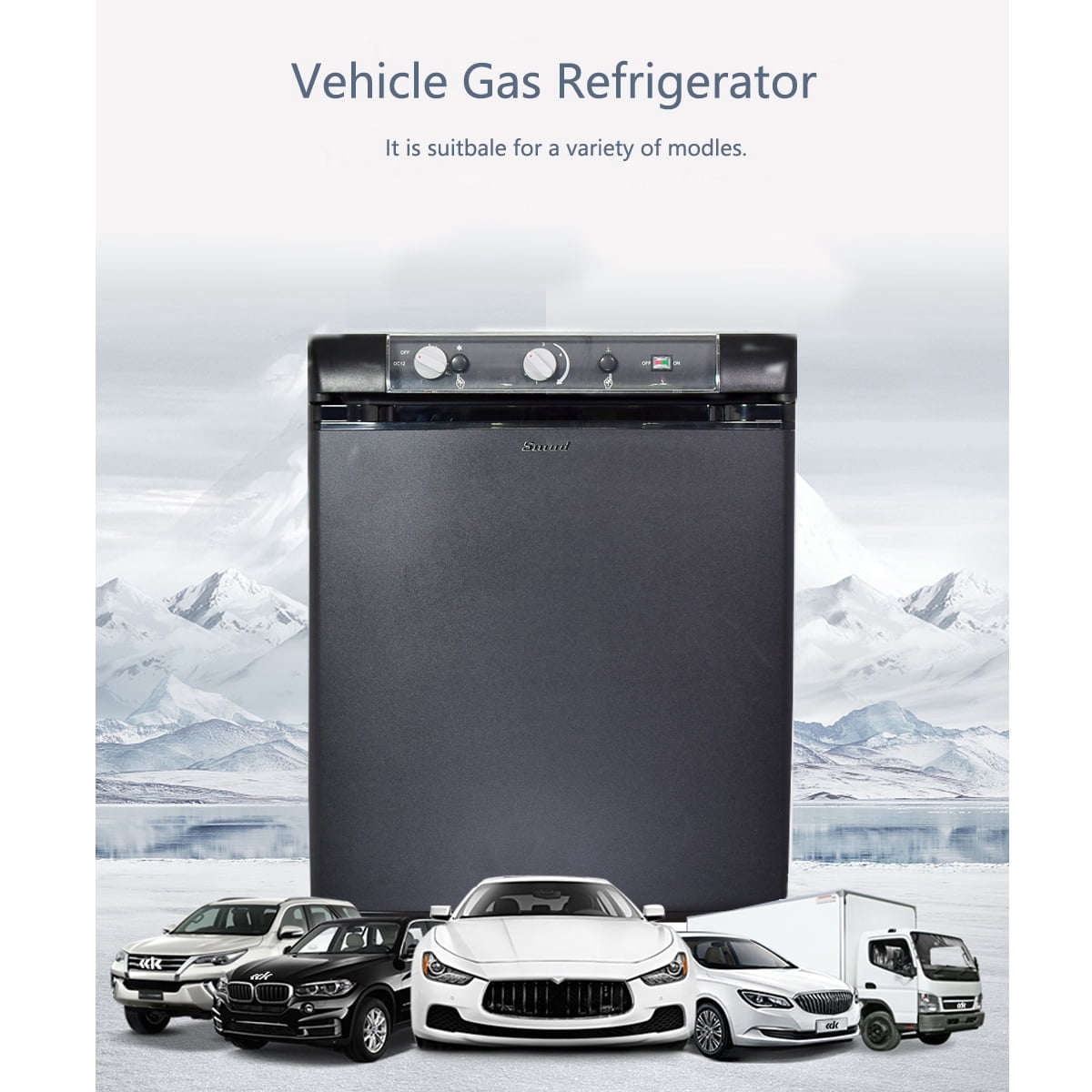 Smad 3 Way Refrigerator 110V 12V LPG Gas Propane 2.1 Cu.ft RV Camper ...