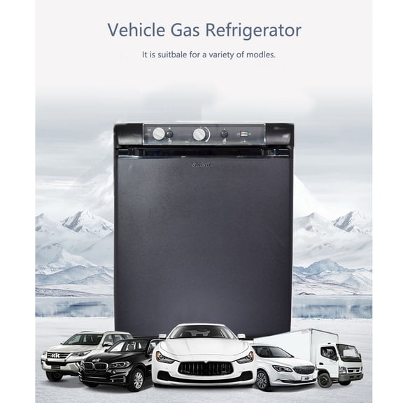 Smad 3 Way Refrigerator 110V 12V LPG Gas Propane 2.1 Cu.ft RV Camper Truck Off Grid Indoor Outdoor