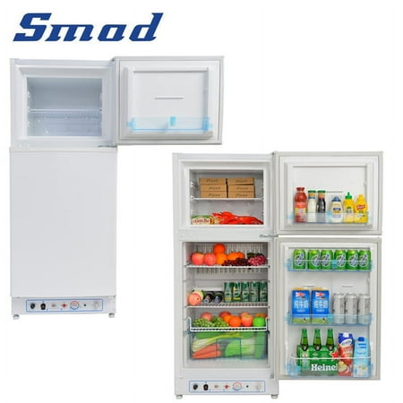 Smad 6.5 Cu ft Propane Refrigerator with Freezer LPG Fridge Cabin Camper Gas Fridge RV Home