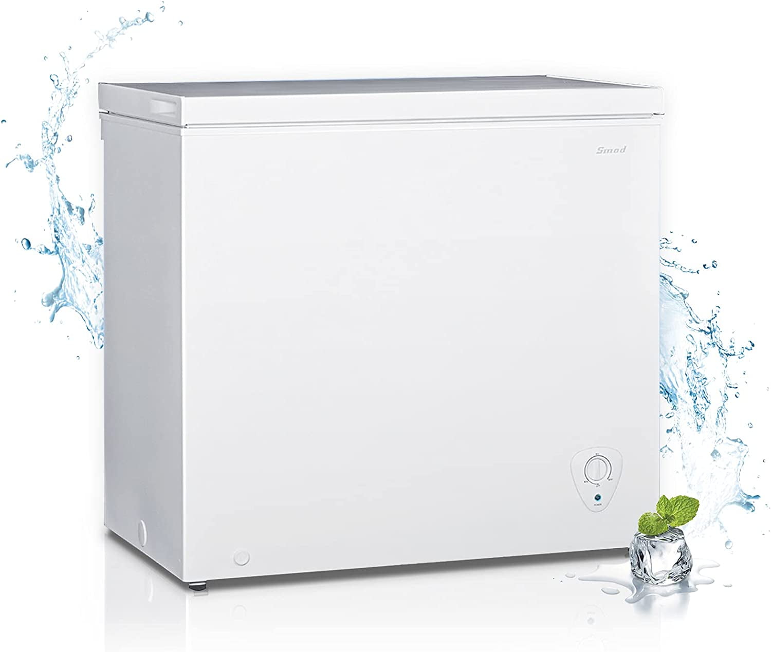 Smad 7.0 Cu ft Chest Freezer Water Drain Garage Kitchen Upright Deep