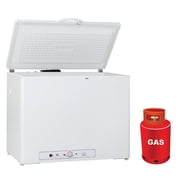 Smad 7.1 Cu ft Propane Gas Chest Freezer Cottage Cabin Home Camping RV Offgrid,  Top Door Hinges