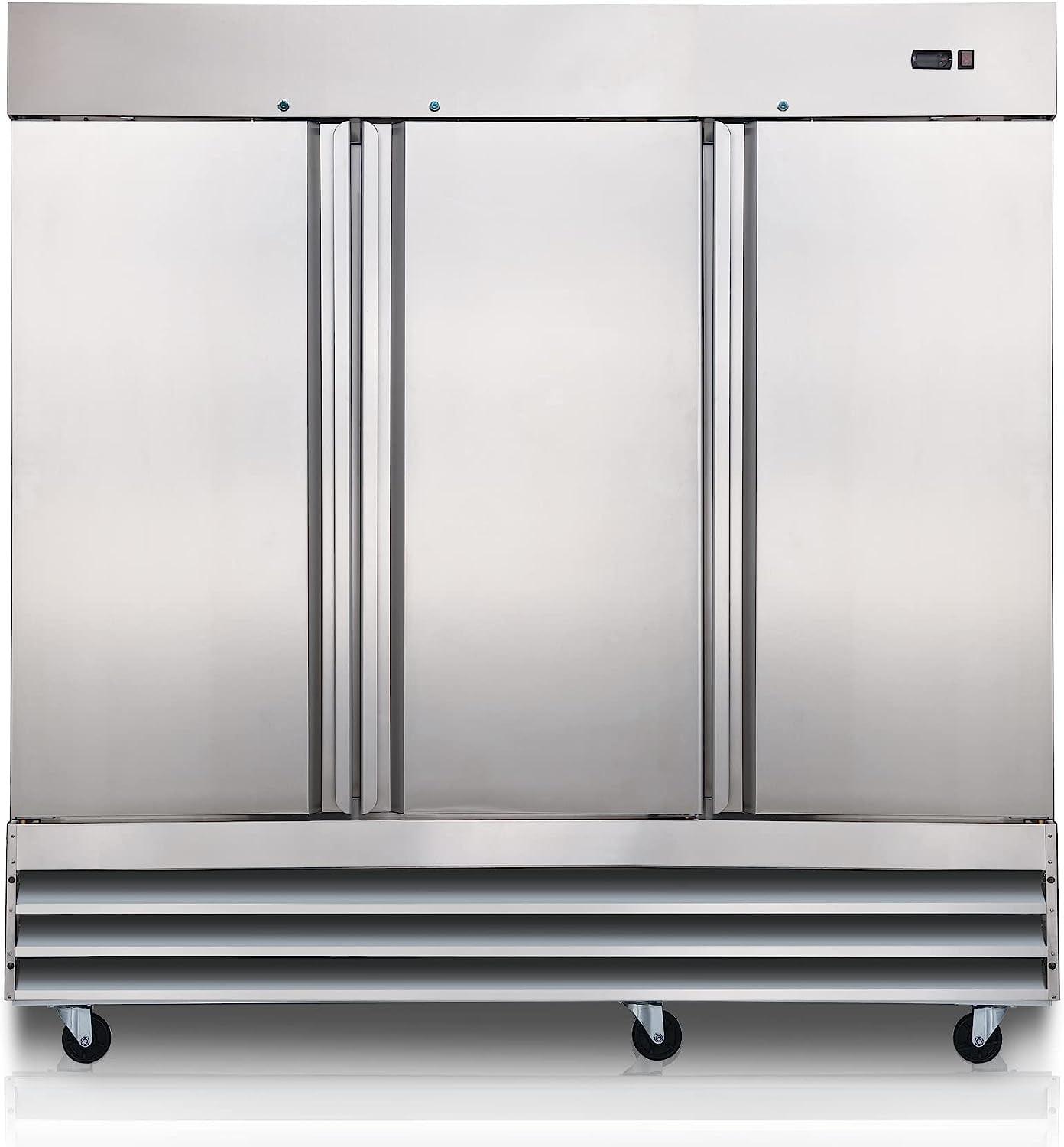 Smad 72 Cu ft Upright Commercial Refrigerator Triple Solid Door Frost Free in Smudge-Proof Stainless Steel