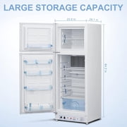 Smad 9.3 Cu ft Gas Propane Refrigerator Freezer RV Fridge Off-grid 110V / LPG