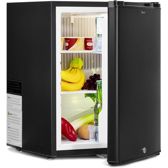 Smad Compact Refrigerator Quiet RV Truck Caravan Beverage Car Mini Fridge Lock Reversible Door 2.1 Cu ft