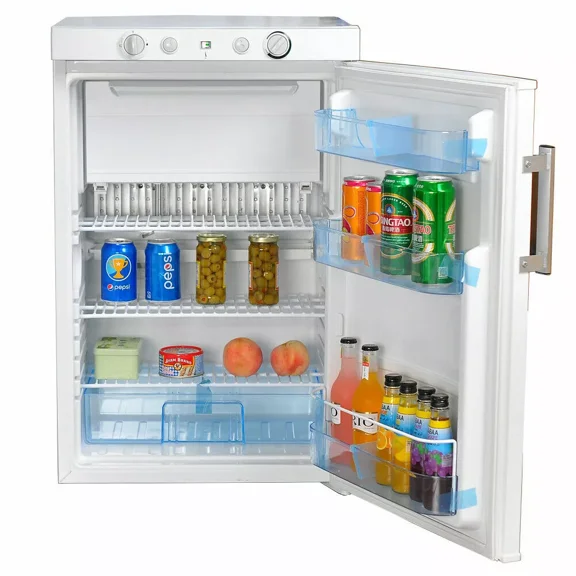 Smad Gas Propane Refrigerator 3.5 Cu ft Freezer 12V 110V RV Camping Fridge Home Apartment