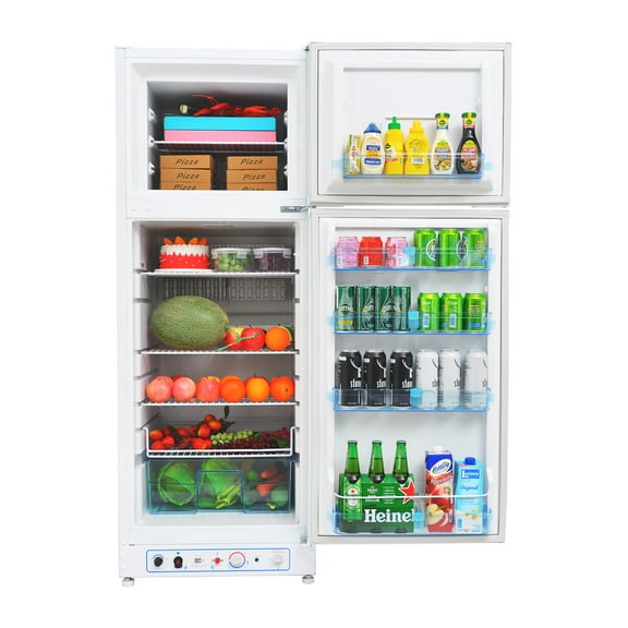 Smad Propane Refrigerator with Freezer 9.3 Cu ft 110V Fridge for Garage RV Food Truck Off Grid