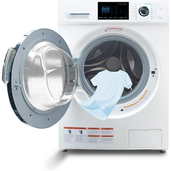 Smad Washer and Dryer Combo 24" 2.7 Cu ft 26 lbs Ventless LED Display 16 Programs