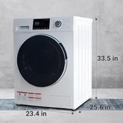 Smad Washer and Dryer Combo 24" 2.7 Cu ft 26 lbs Washer and Dryer Ventless LED Display16 Cycles