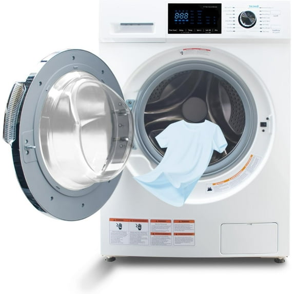 Smad Washer and Dryer Combo 24" 2.7 Cu ft 26 lbs Ventless LED Display 16 Wash Cycles