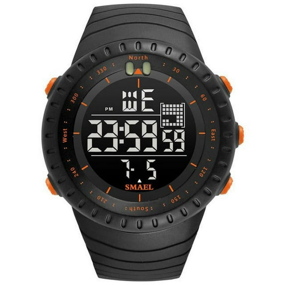Smael Brand New Electronics Watch Analog Quartz Wristwatch Horloge 50 Meters Waterproof Kol Saati 1237 Digital Alarm Men Watches - Digital Wristwatches