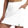 Smaickrr Golf Skorts Skirts for Woman High Waisted Tennis Skirt Elastic Belt Short Skirts Side Zipper Pocket Athletic Skirt