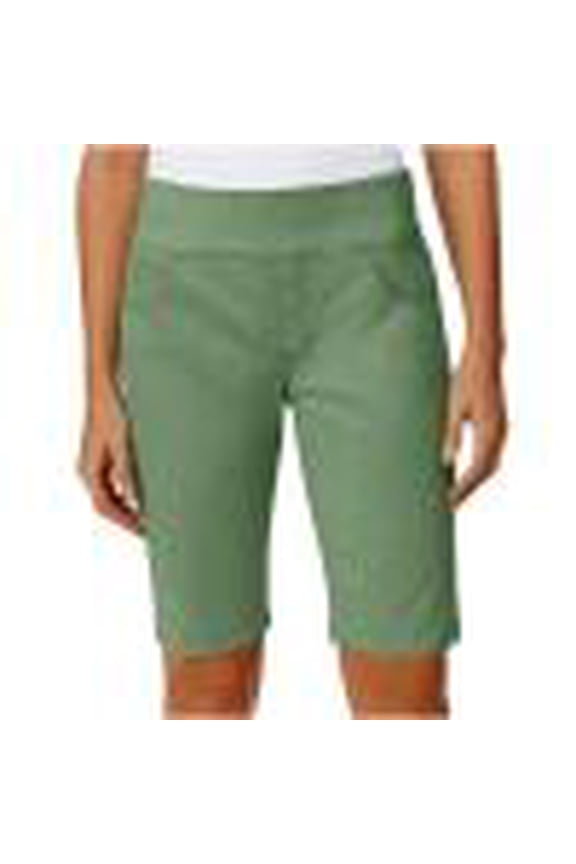 Summer Bermuda Shorts for Women Solid Stretch Twill Shorts High Waist Pull On Hiking Short Pants Pockets Solid Color Shorts