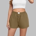 thumbnail image 1 of Gswybco Summer Pajama Shorts for Women Biker Shorts Button Running Shorts Print Workout Shorts Elastic Waist Beach Shorts Stretch Gym Shorts, 1 of 6