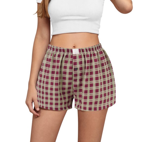 Gswybco Summer Pajama Shorts for Women Biker Shorts Button Running Shorts Print Workout Shorts Elastic Waist Beach Shorts Stretch Gym Shorts