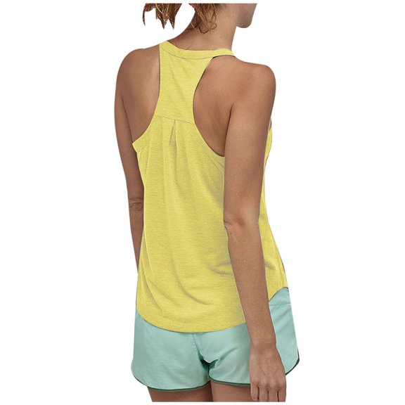 Gnshining Summer Racerback Tank Tops for Women Workout Tops Yoga Shirts Running Tank Tops Sleeveless Gym Clothes T -Shirt Plus Size Cami Shirts Basic Sport Vest