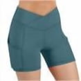 thumbnail image 1 of Gswybco Yoga Shorts for Women High Waist Hip Stretch Underpants Running Fitness Gym Shorts Side Pocket Tight Short Pants, 1 of 9