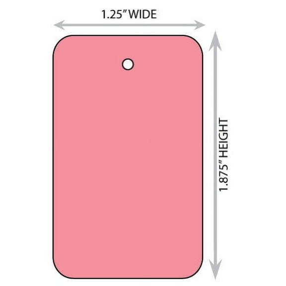 Small (1.25" X 1.875") Pink Blank Merchandise Tag. Case of 2,000 Tags.