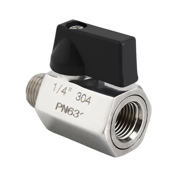 Small 1/4" Ball Valves Internal External Thread Connection Temperature Resistant