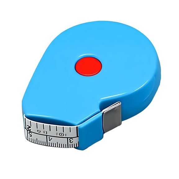 Small 1.5M Plastic Measuring Tape with Touch Retractable Function Lightweight Measure for Home & Professional Use