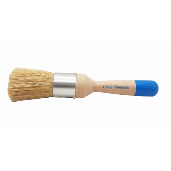 Ergonomic 1" Rounded Natural Bristle Stencil, Paint & Wax Brush