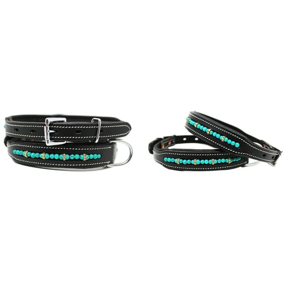 Small 13''- 17'' Rhinestone Dog Puppy Collar Crystal Cow Leather 6021B