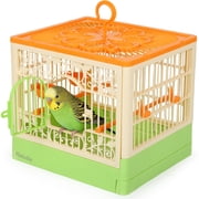Small 13 Inch Slide-Out Tray Plastic Birdcage with Food Cups & Perches