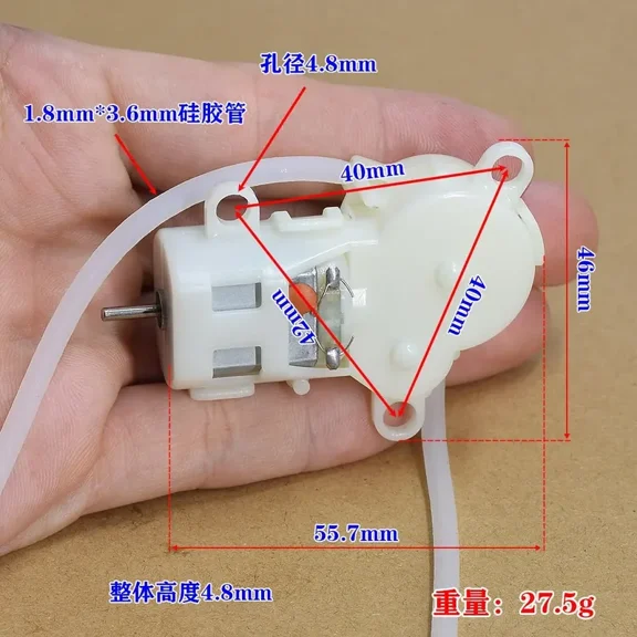 Small 130 Motor Peristaltic Dosing Pump DC3V-5V 3.7V 17mL/min Micro Self-priming Suction Liquid Water Pump Reverseable direction