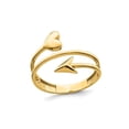 thumbnail image 1 of Small 14K Yellow Gold Open Heart Post Earrings, 1 of 5