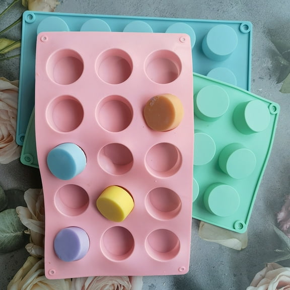 Small 15-Cavity Column Shape Silicone Mold, Baking Mold for Making Chocolate, Cake, Jelly, Dome Mousse-1.5 inches (Diameter)