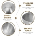 thumbnail image 1 of Small 15cm (700ml) Silver Stainless Steel Salad Bowl, Thickened Metal Mixing & Serving Bowl for Kitchen, Soups, Rice & Fruits, 1 of 6