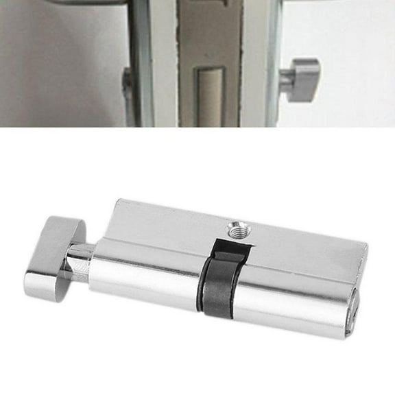 Small 2.76 in Door Lock Cylinder, 3 Keys Included, Easy Replacement for Interior and Anti-Theft Doors