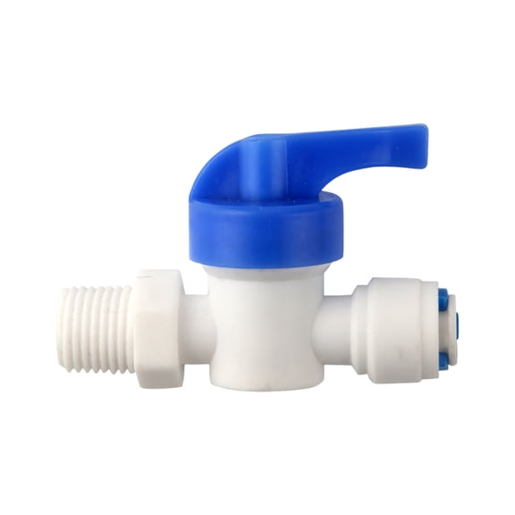 Small 2 Part Plastic Shutoff Valves Simple Handle operate Fluid Water Gate for Pipes & Fluid control device