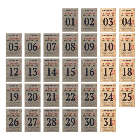 Small 2026 Desk Calendar 365 Day Tearable Tiny Calendar Writing ...