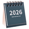thumbnail image 1 of Small 2026 Desk Calendar, Mini Standing Flip Desktop Calendar, January 2026 to December 2026, Colorful 2026 Calendars for Home Office, Durable Thick Paper Twin-Wire Binding, 1Pc(Blue,2.5x1.4x2.9"), 1 of 9
