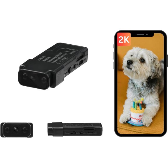 Small 2K WiFi Hidden Camera Slim Body, with Night Vision, App Control, Video-only
