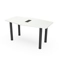 thumbnail image 1 of Small 3x5 Hexagon Irregular Conference Table Post Legs Power And Data, 1 of 5