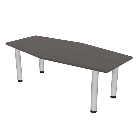 Small 3x5 Hexagon Irregular Conference Table Post Legs Power And Data