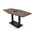 thumbnail image 1 of Small 3x5 Hexagon Irregular Conference Table Post Legs Power And Data, 1 of 7