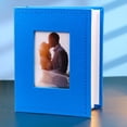 thumbnail image 1 of Mini Scrapbook Photograph Small 4X6 Photo Albums 4X6 Pictures Cover Scrapbook Photo Album Cover With Front Window Portable Picture Book For Travel Wedding Memories Organizer Blue, 1 of 4